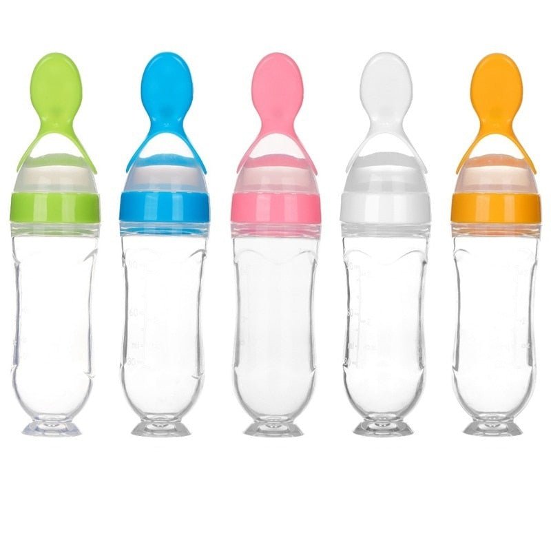 Biberon avec cuillère pour nouveau-né | EasyBottle™ - l-univers-des-bambins